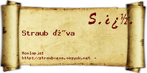 Straub Éva névjegykártya